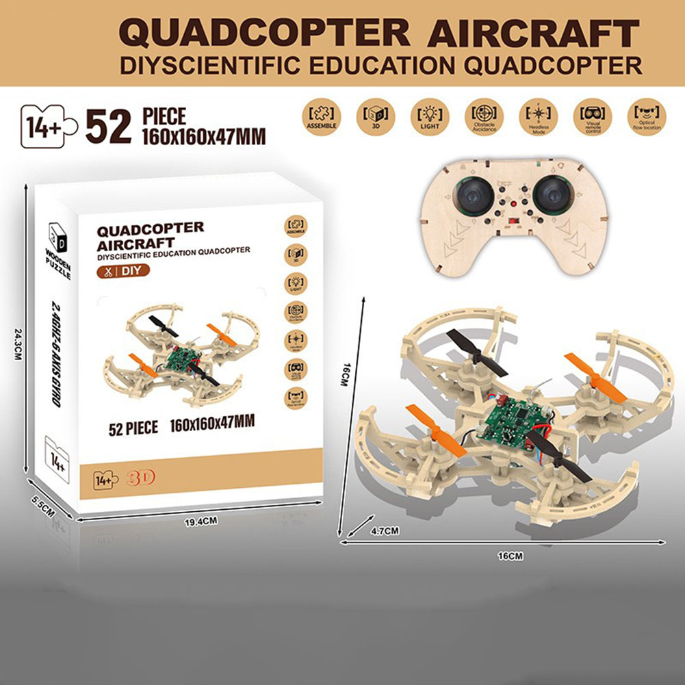 Drewniany model drona RC, 3 tr – Drone Kit Octocopter recenzja i cena